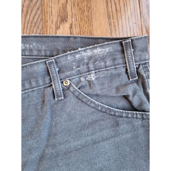 Dickies Faded Black Carpenter Utility Pocket Men’s 42x30 Denim Workwear Jeans - Picture 4 of 10